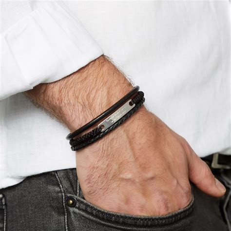mens leather bracelet myer